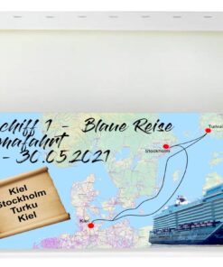 Kreuzfahrt-Poster von Ihrer individuellen Reise Poster / Leinwand / Magnettafel